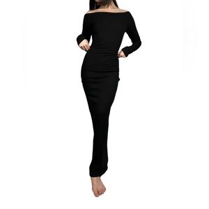 Off the Shoulder Maxi Bodycon Dress